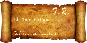 Tábor Roland névjegykártya
