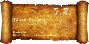 Tábor Roland névjegykártya