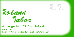 roland tabor business card